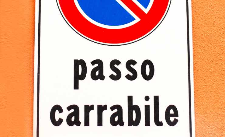 segnale di passo carrabile